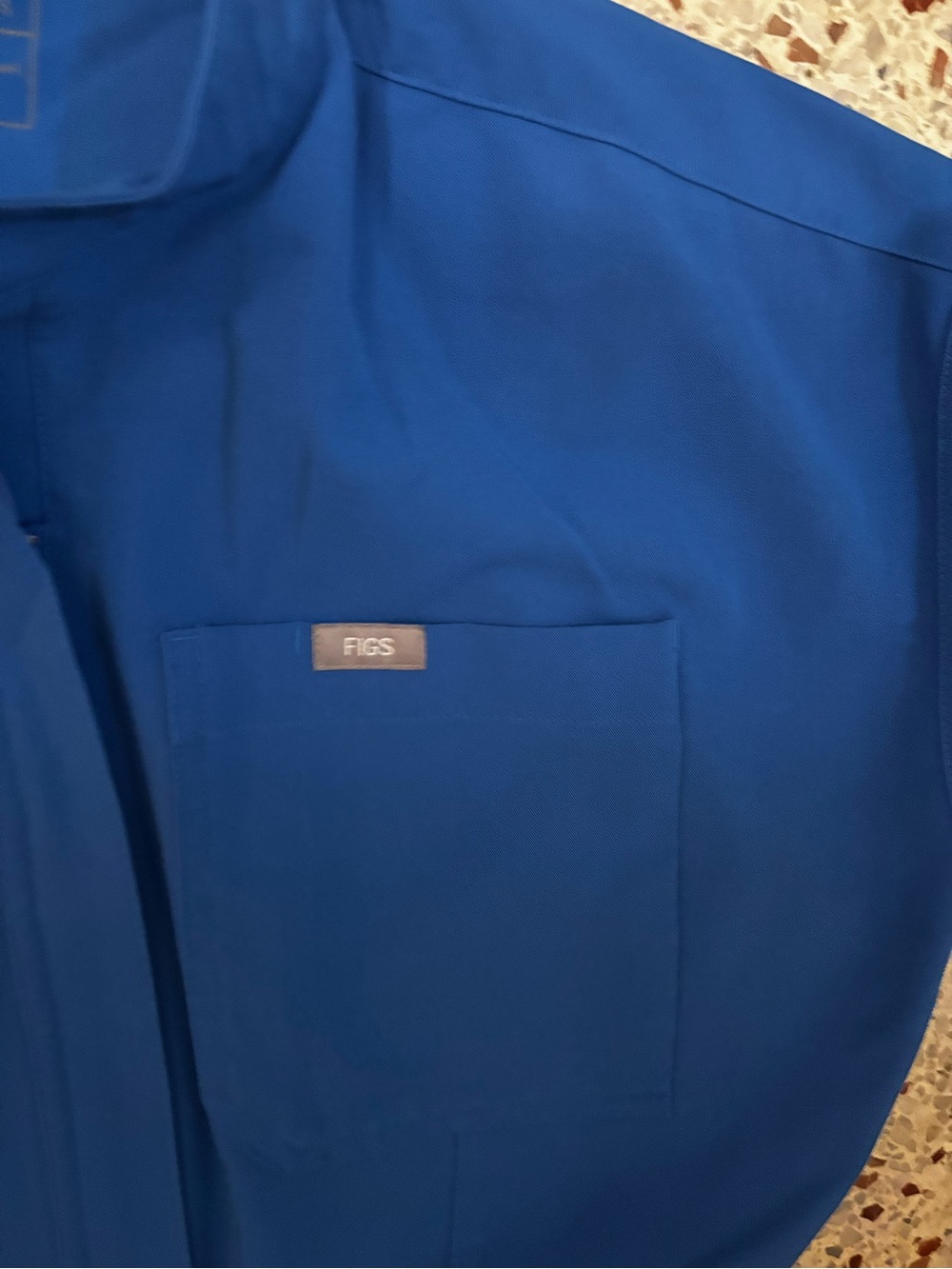 Figs Rafaela wide leg scrub jumpsuit royal blue small - Picture 7 of 12